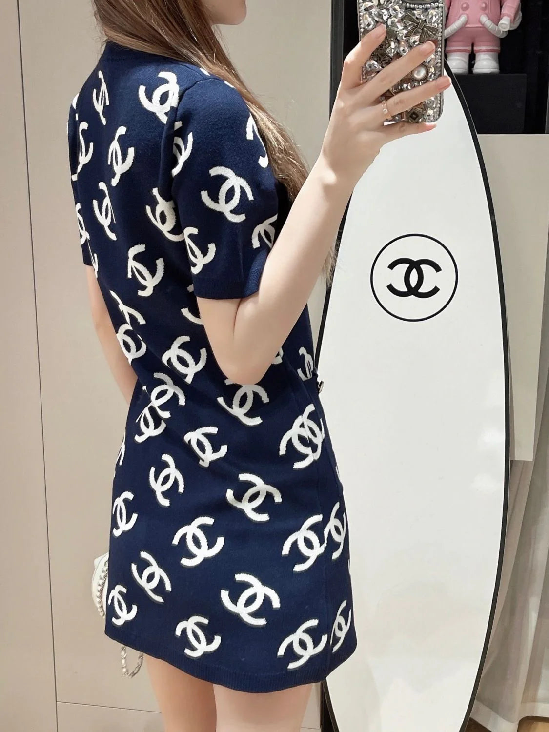 Fashion New Slim-fit Slim-fit Knitted Short-sleeved Dress 1024041621