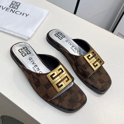 GCY open toe flat slippers 0725031802