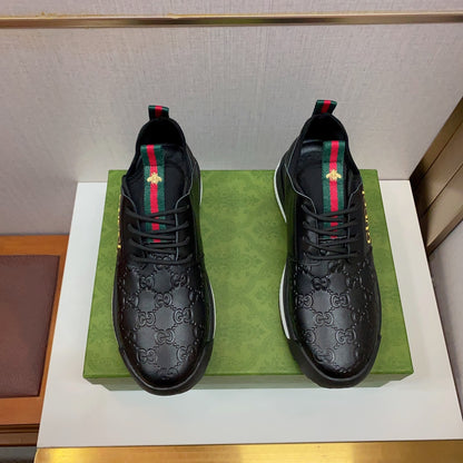 G Fashion Men's Printed Leather Casual Sneakers 0724080803