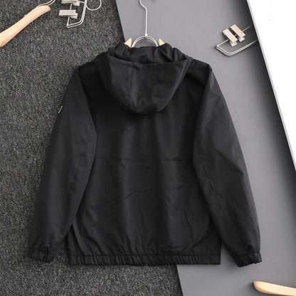 PR Triangular logo red tape hooded jacket 1824100701