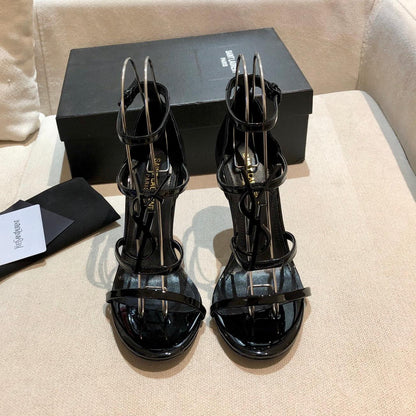 Summer New Genuine Leather Stiletto With Socialite Letter Buckle High-heeled ShoesPD05202412406