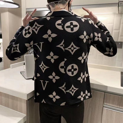 New Suit Jacket High-End Flocking Men's Suit Jacket V101