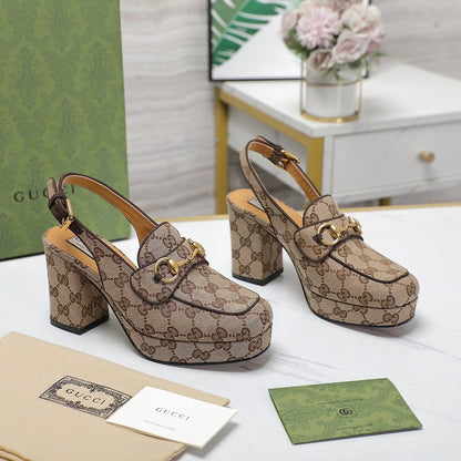 New Women's Horsebit Mid-heeled Sandals and High Heels