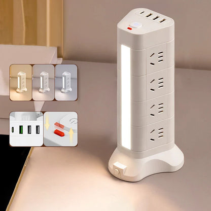 Desktop household space saving socket intelligent switch socket