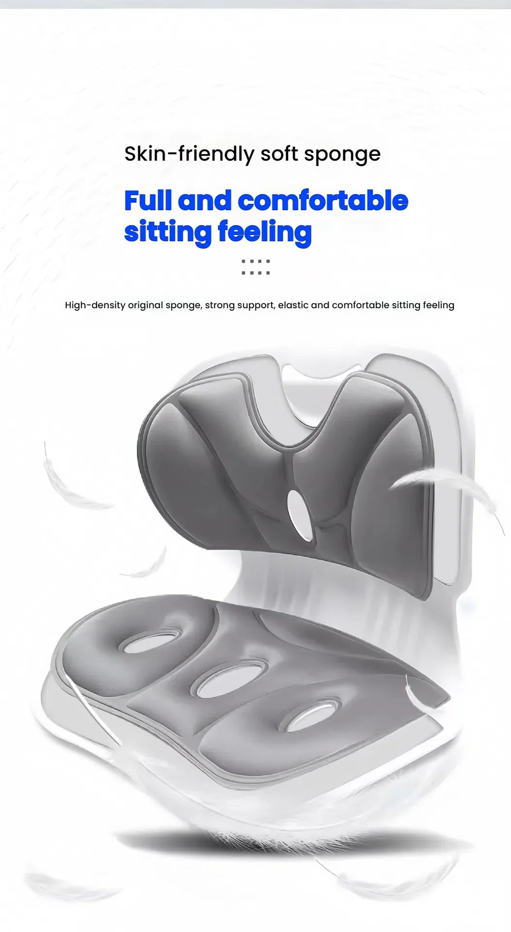 Dropshipping Gift CJH Waist protection Seat Cushion, Ergonomic Sitting Chair, Backrest, Portable Correction Seat for Office Use
