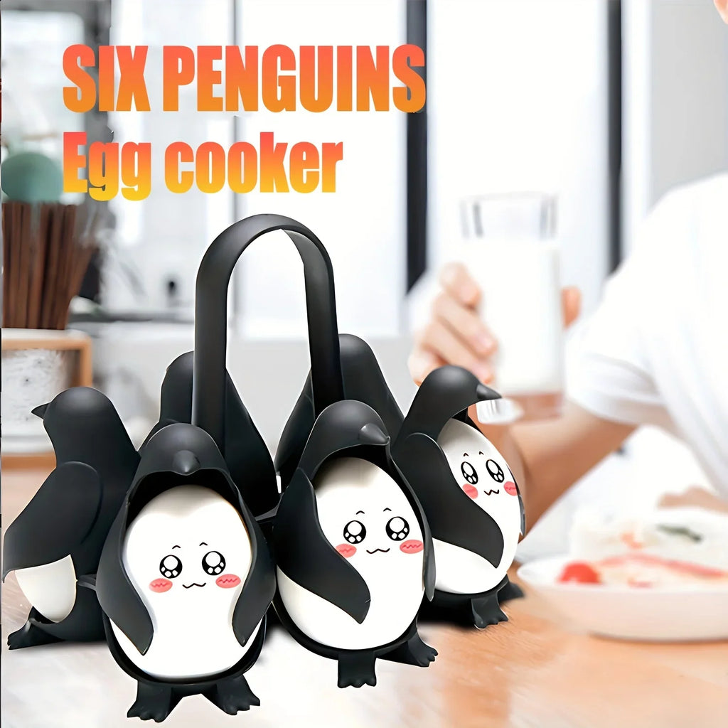Penguin-Shaped Hard-Boiled Egg Rack Unique Kitchen Gadgets for Egg Storage and Cooking Utensils for Egg-Boiling