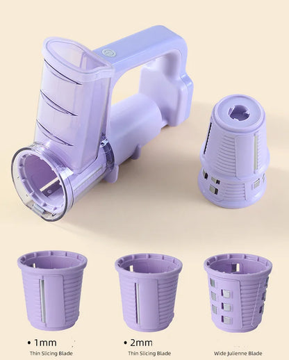 Electric Plastic Vegetable Cutter Slicer and Cheese Grater for Home Use Square Shape
