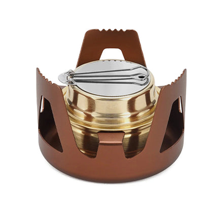Outdoor Tea Vaporising Stove Portable Windproof Solid Liquid Dual Purpose Wild