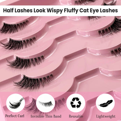 Free Soul 10 Pairs Natural Glue-on Lashes