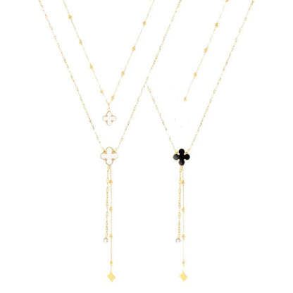 Four-leaf clover pendant collarbone chain 2025081206