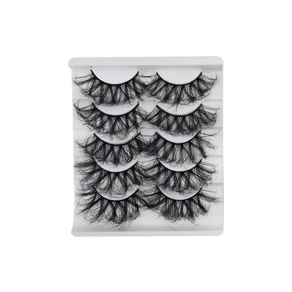 Ebony Wing 5 Pairs Natural Glue-on Lashes