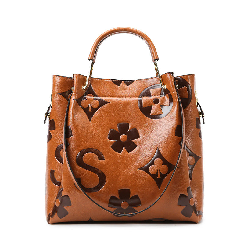 Embossed shoulder bag, work and commuting bag 2025080817