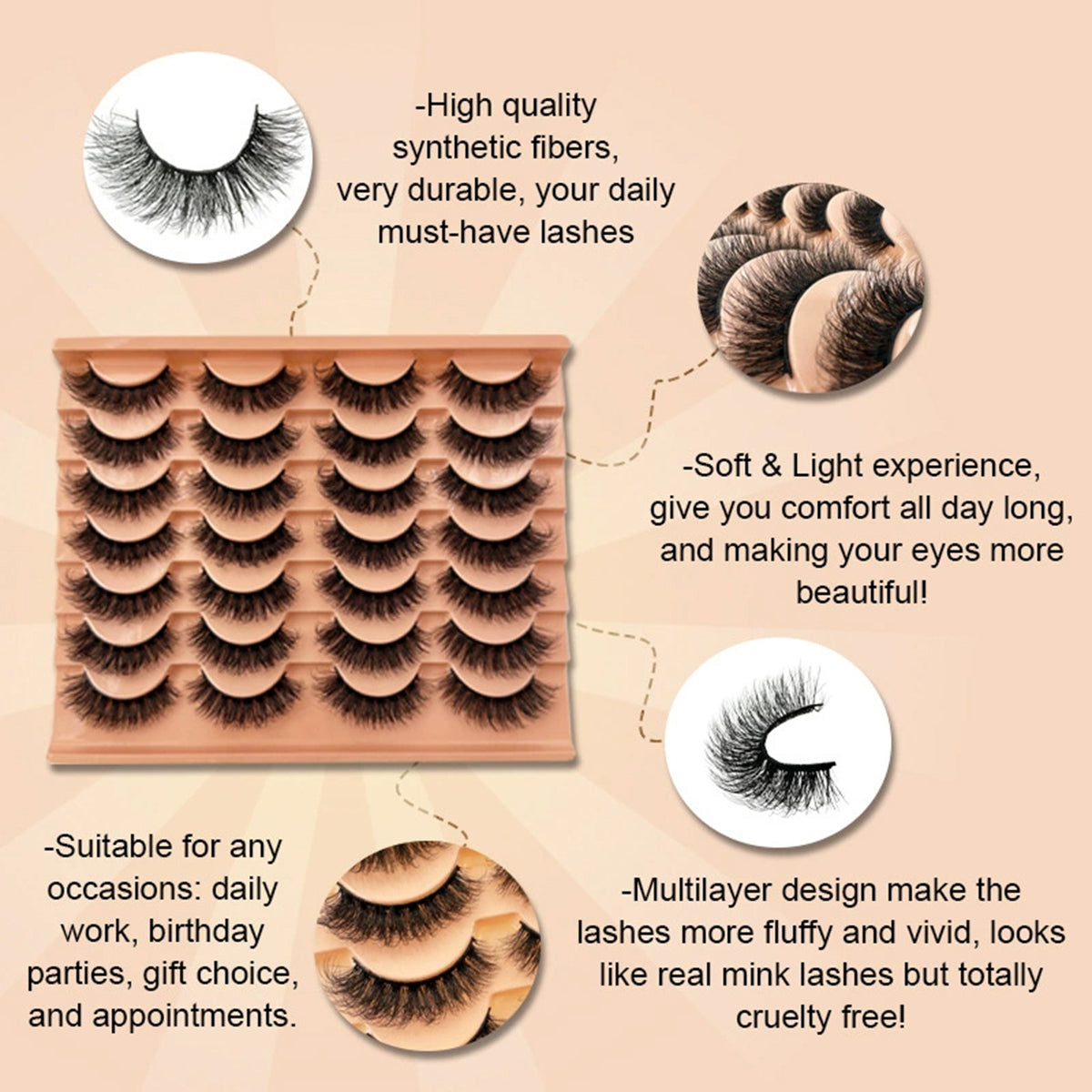 Dark Swan 14 Pairs Natural Lashes