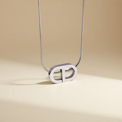 Pig nose titanium steel necklace 2025081212