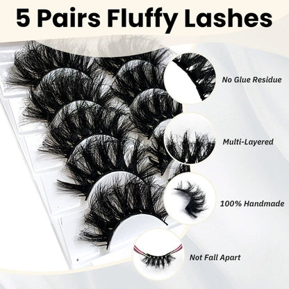 Cantata Charm 5 Pairs Natural Glue-on Lashes