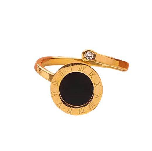 Roman numeral pendant titanium steel necklace 2025081101