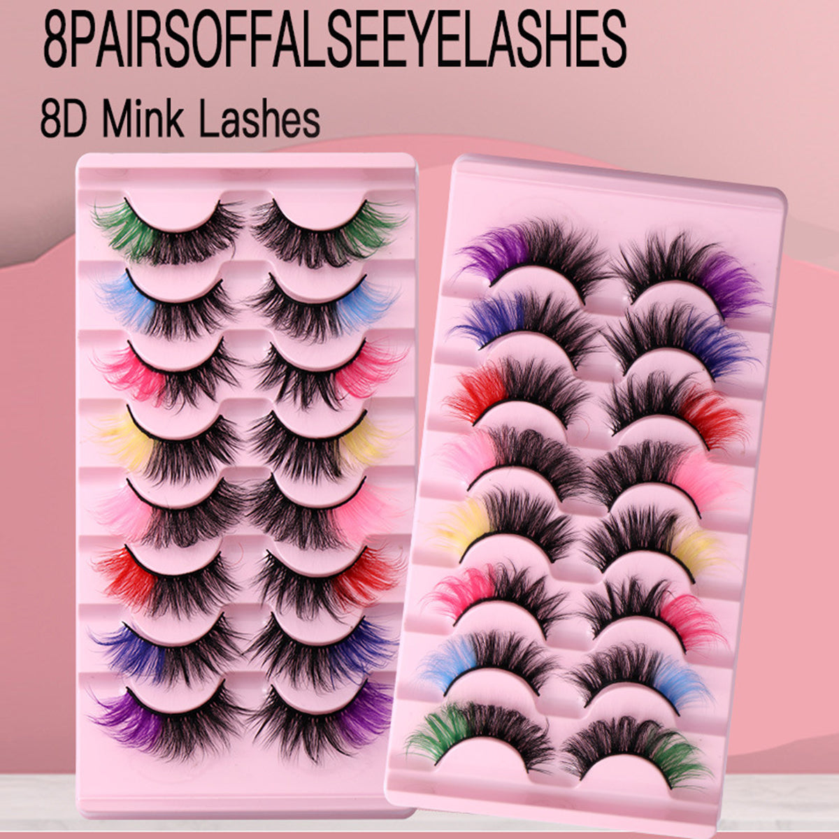 Party Time 8 Pairs Glue-on Dramatic Lashes