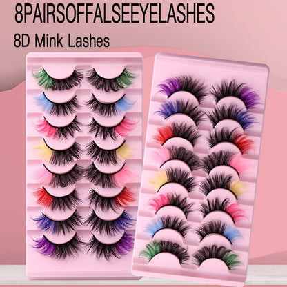 Party Time 8 Pairs Glue-on Dramatic Lashes