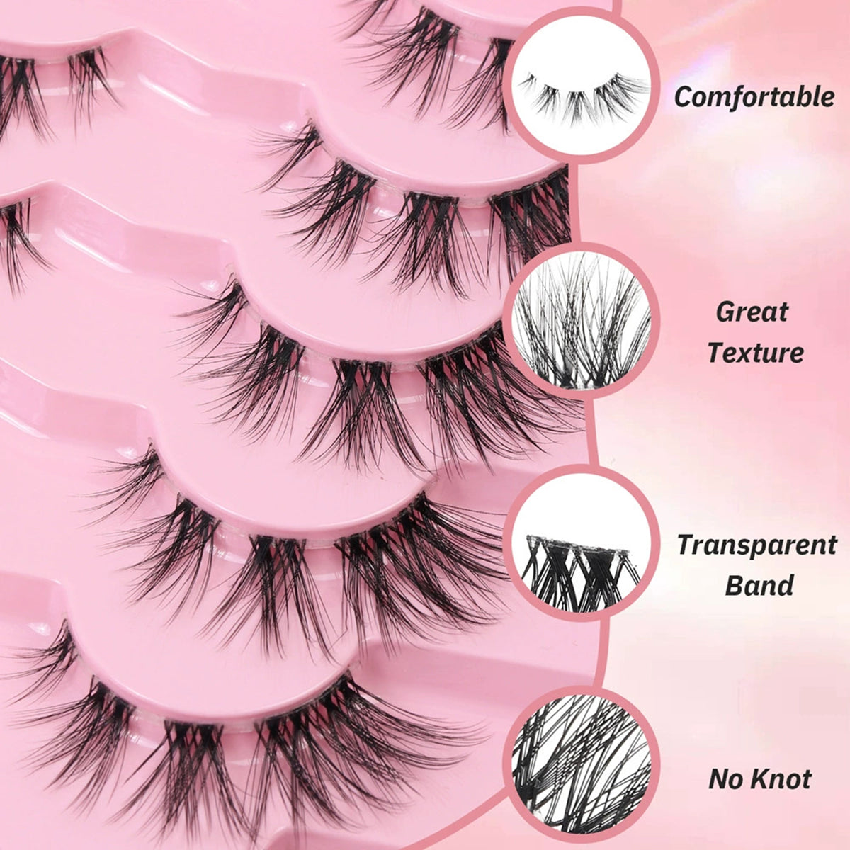 Butterfly Wing 7 Pairs Natural Lashes