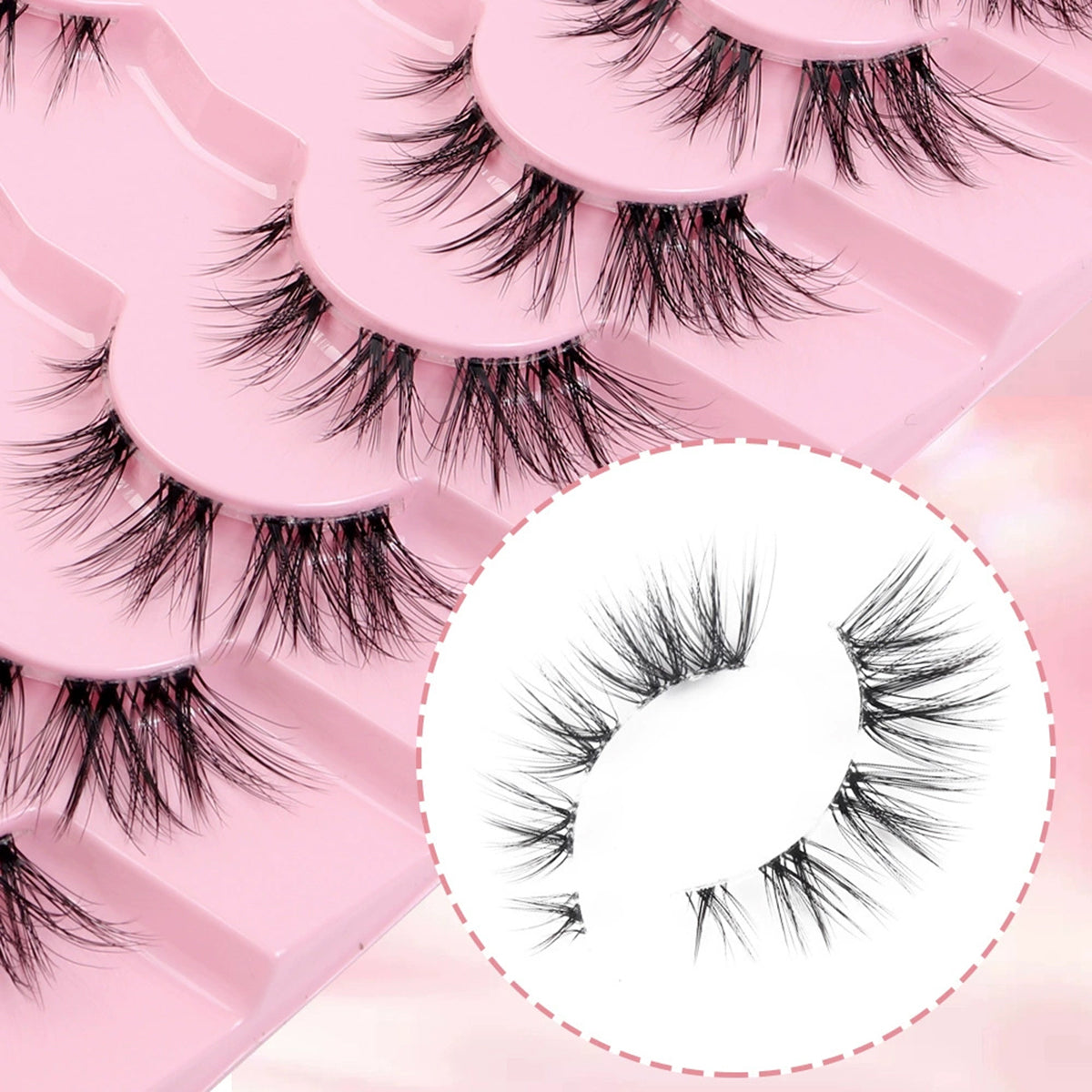 Butterfly Wing 7 Pairs Natural Lashes