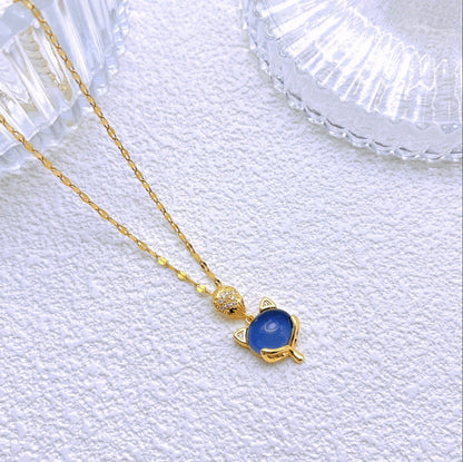 Fox collarbone necklace 2025081303