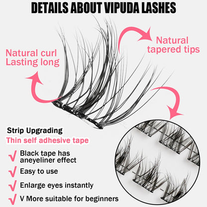 Opium Haze Segmented Natural Glue-on Lashes