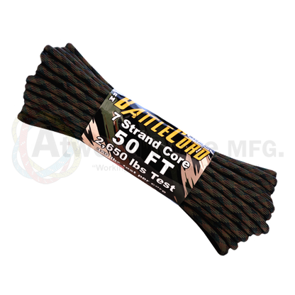 Atwood 2650 lbs BattleCord - 50 ft (Woodland Camo) PCBC50