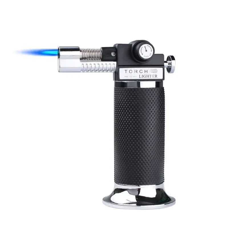 Gas Lighter Windproof BBQ Kitchen Cooking High Capacity Torch Turbine Lighter Spray Gun Jewelry Metal Welding Men's Gifts