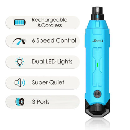 Electric Dog Nail Grinder | 6 Speeds | Ultra Quiet & Rechargeable | Painless Grooming