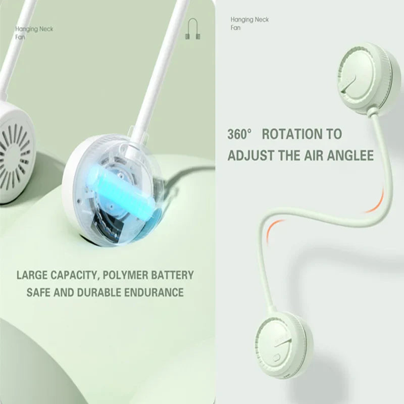 New hot selling summer hanging portable silent USB neck fan