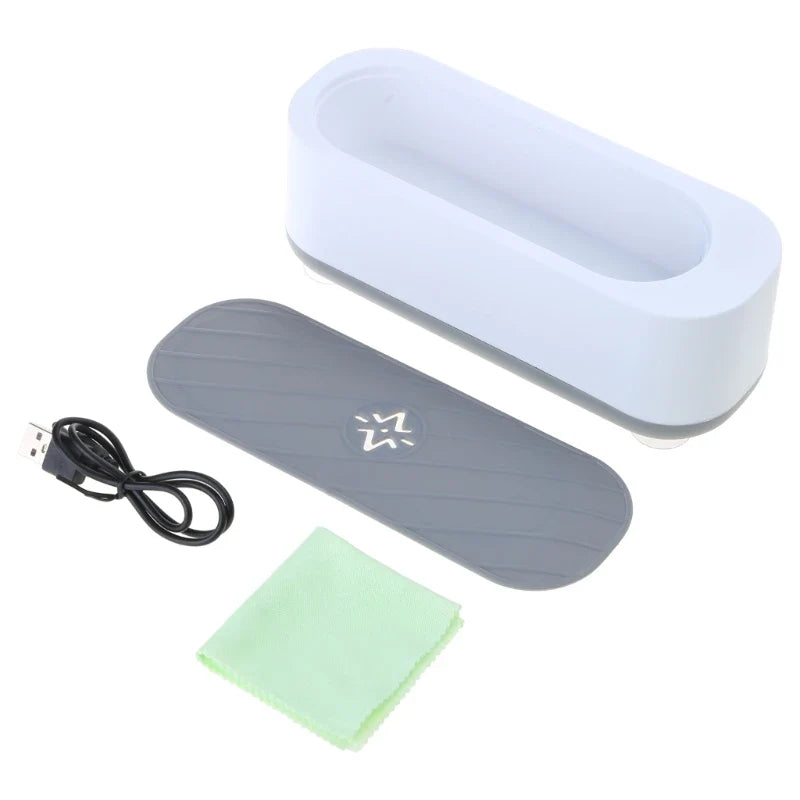 Portable Ultrasonic Jewelry Cleaner Low Noise Ultrasonic Cleaner Machine for Jewelry,Ring,Silver,Retainer,Eyeglass,Watch