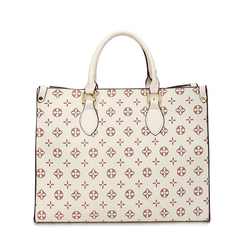 New old flower commuter texture large capacity tote bag