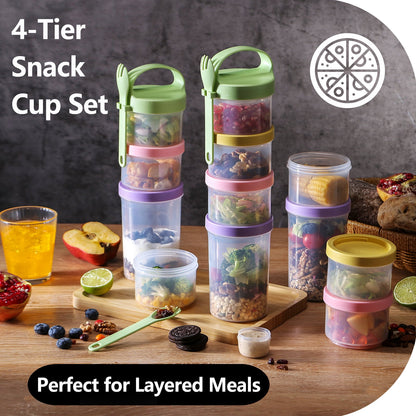 Formula Container To Go – 4 Stackable Twist-Lock Dispensers