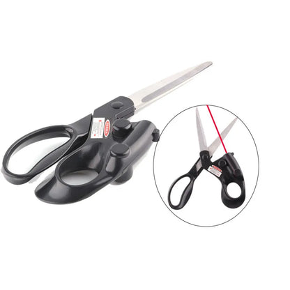 Professional Sewing Laser Guided Scissors, Infrared Laser Scissors with Battery for Home Crafts Packaging Fabric Cutting