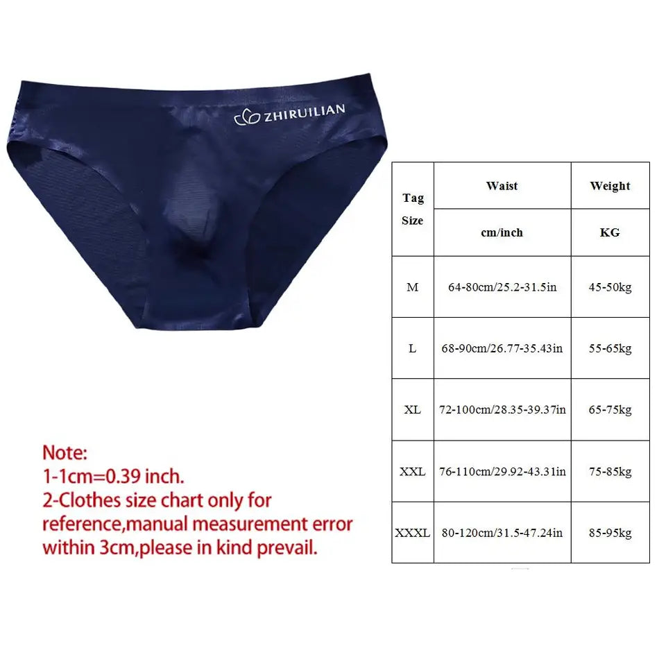 Men's mid waist solid color close fitting breathable underwear
