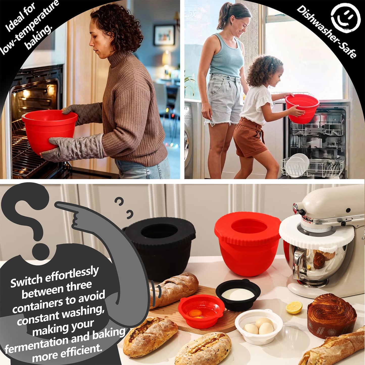 Silicone Bowl Liners for KitchenAid Stand Mixer – No More Splatter