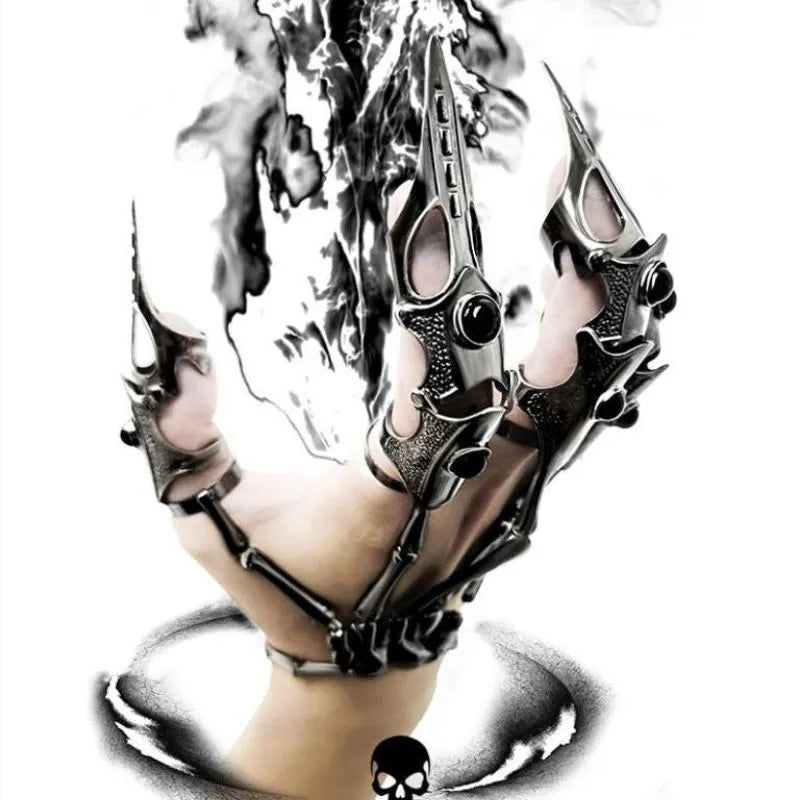 Necromantic Armor Skeleton Skeleton Bracelet and Finger Claws