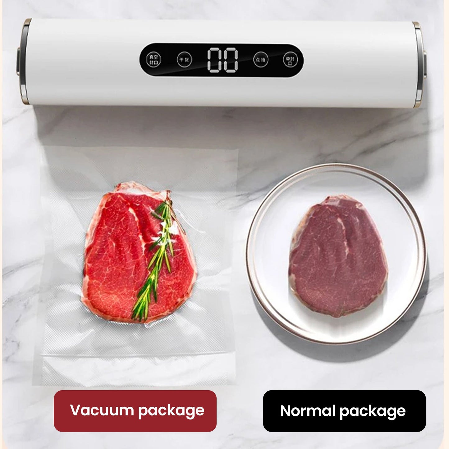 Portable Vacuum Sealer for Food Vacuumor for Products Kitchen Sealing Machine Cuisine Packaging Plastic Bag Sealant