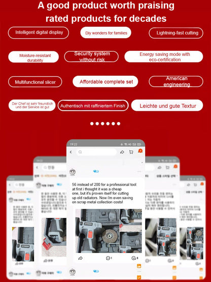 Without needing a power connection, it can cut through a 10mm thick metal pipe in just 5 seconds✨For elderly people, cutting steel with it is as easy as slicing tofu✨It works flawlessly for 10 years✨