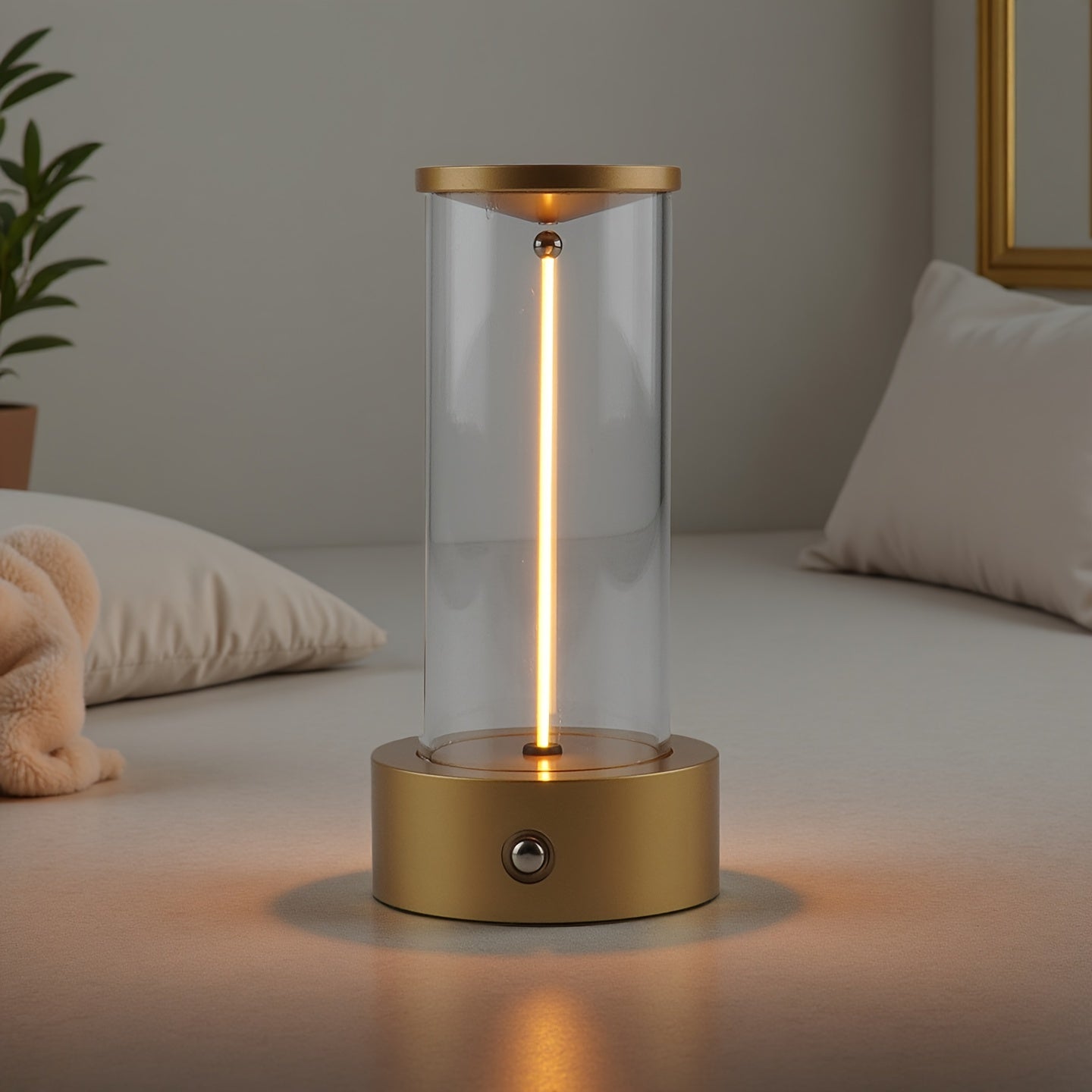 Rechargeable bedside quantum light dimmable with breathing variable light