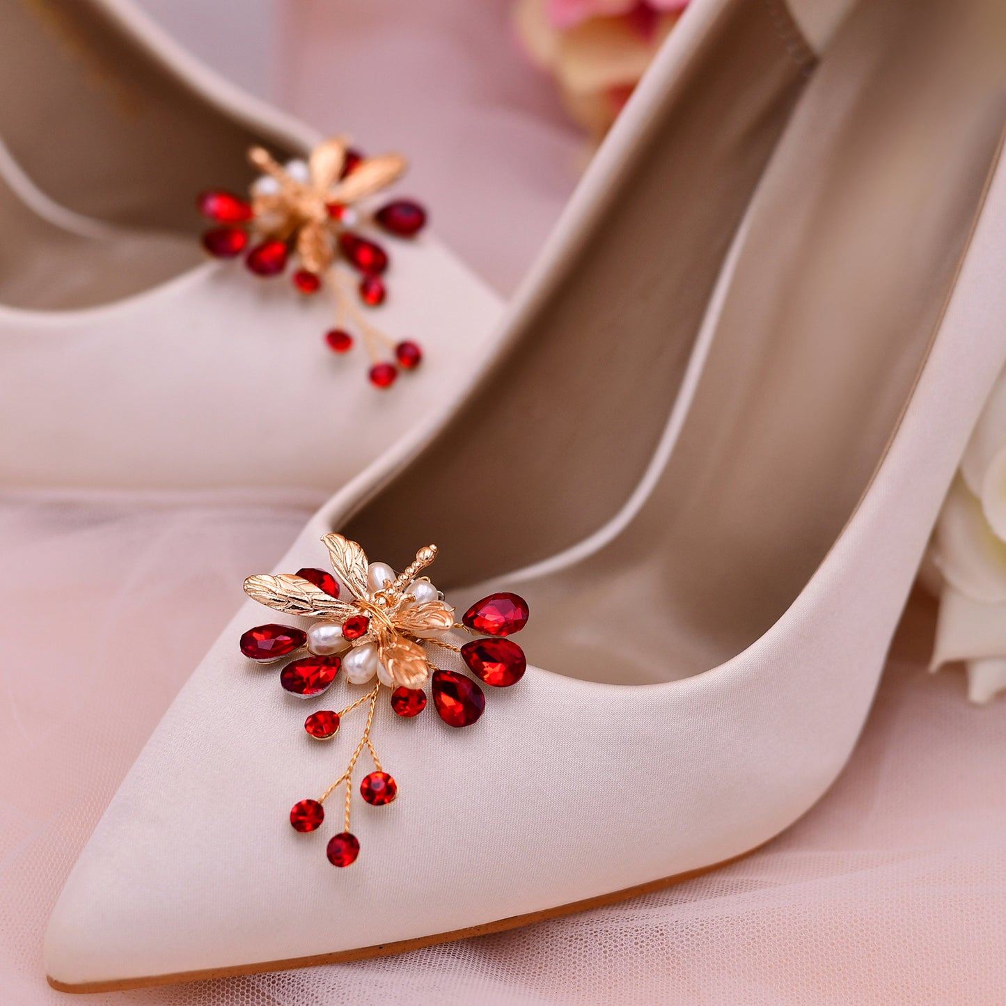 Ladies Wedding High Heels Fashion Buckle Accessories Clothes Decoration