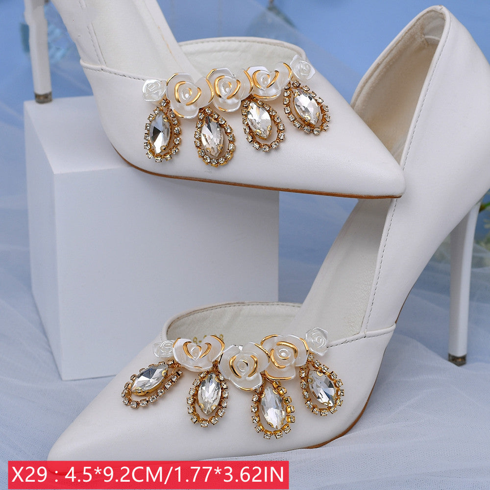 Ladies Wedding High Heels Fashion Buckle Accessories Clothes Decoration