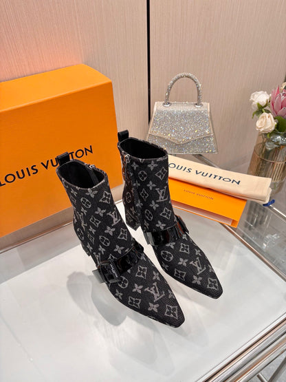 Lvv fashion printing new 4.5cm short boots 0725102002