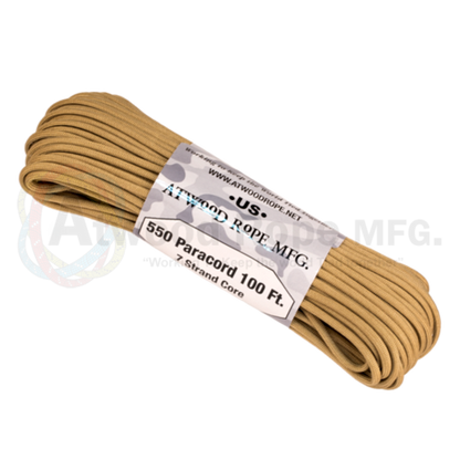 Atwood 550 lbs Paracord - 100 ft (Tan) PC100