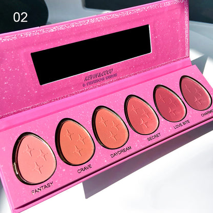 Professionl Mineral 6 Colors Matte Face Blush Palette