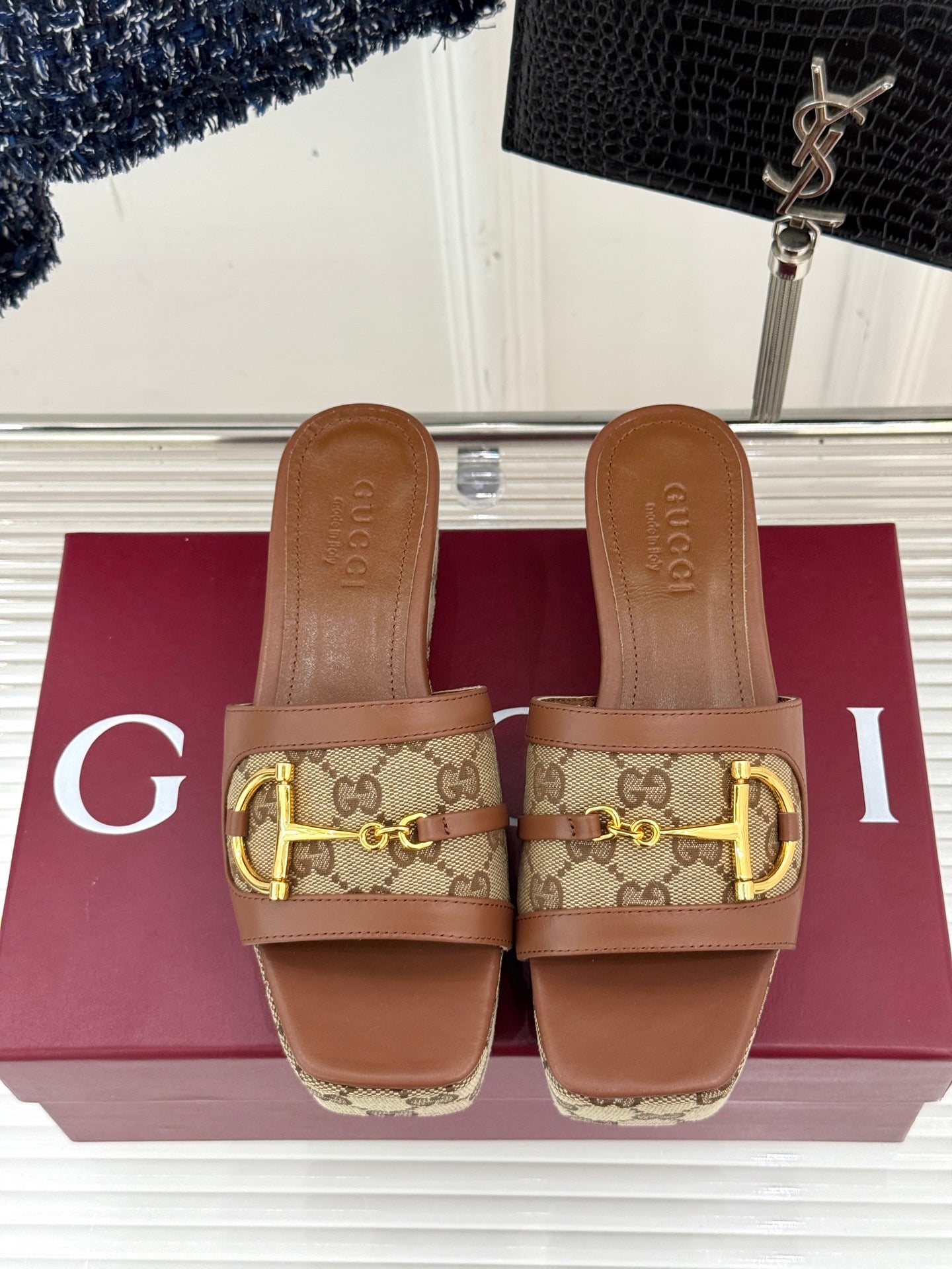 GG Thick-soled slippers with horse bit buckles 0725102402