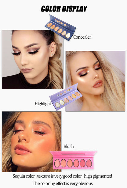 Professionl Mineral 6 Colors Matte Face Blush Palette