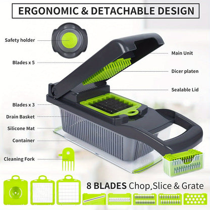 Pro 10in 1 Multifunctional Vegetable Chopper and Slicer Dicer