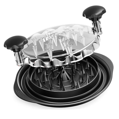 Chicken Shredder – Large Twist Tool with Brush, Fork & Anti-Slip Base