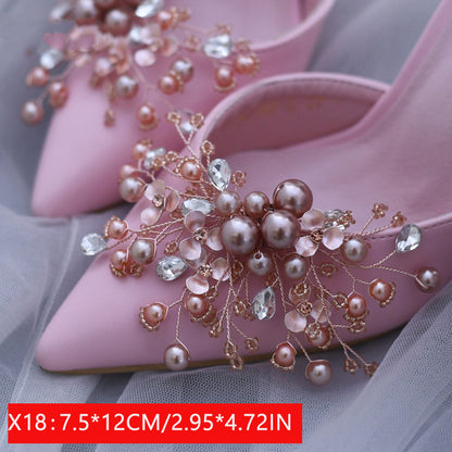Ladies Wedding High Heels Fashion Buckle Accessories Clothes Decoration